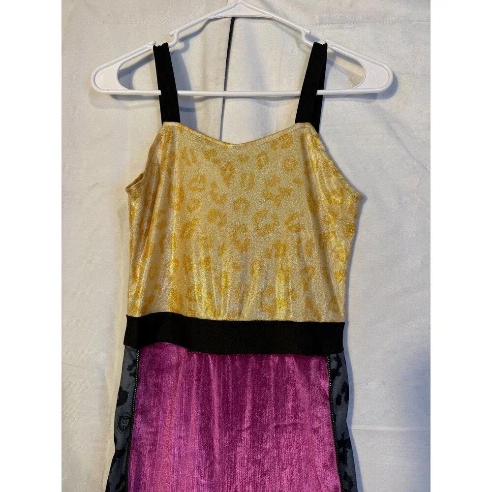 Monster High Doll Girl's Costume Jumpsuit L Large Purple Gold Cosplay Dress Up